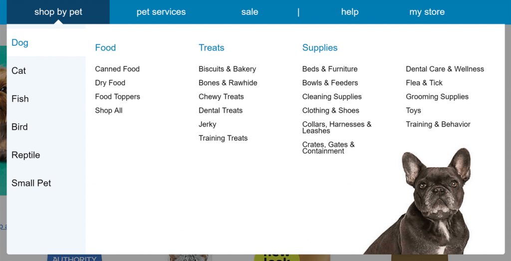 Petsmart menü