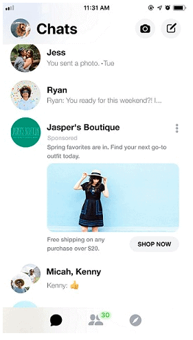 messenger reklamı