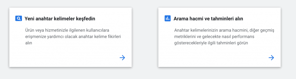 Google Kelime Planlayıcısına Giriş Yapın