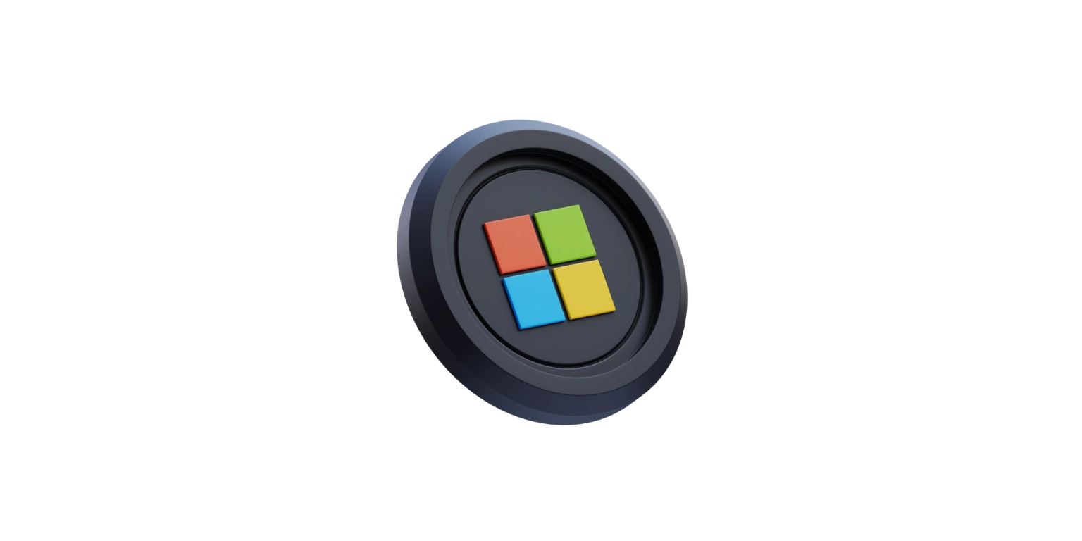 Microsoft Reklam Microsoft Logo Siyah Buton