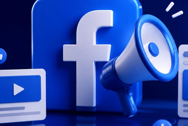 Facebook Kapatılan Reklam Hesabı Sürecini Temsil Eden Megafon, Reklam Paneli Ve Sosyal Medya Reklam Yönetimi Görseli