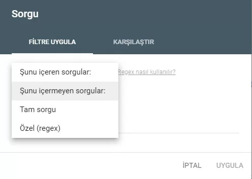 Google Search Console’da RegEx Kullanımı